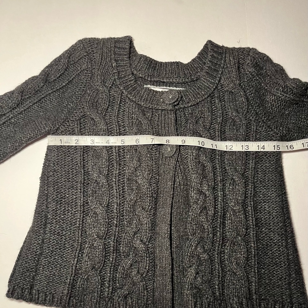 Vintage Charcoal AE Short Sleeve Babydoll Cardigan 2 Button Twilight Core Sz S - Picture 7 of 7